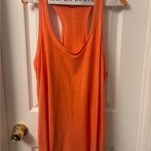Orange Sleeveless Relaxed Tank Top